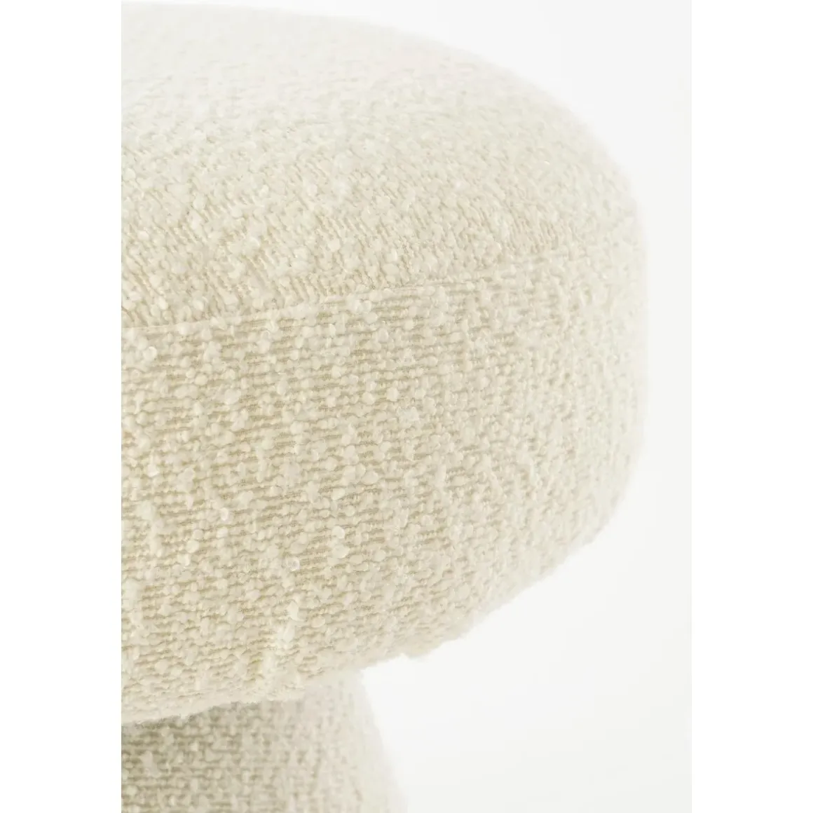 Poef off white beige 46 x 49 cm