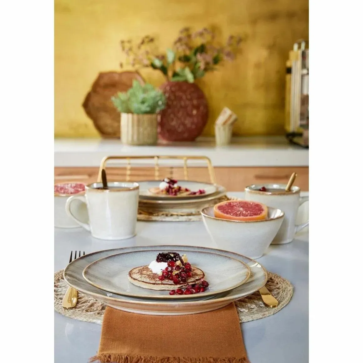 Racco Serviesset 4 Persoons – Steengoed – Beige