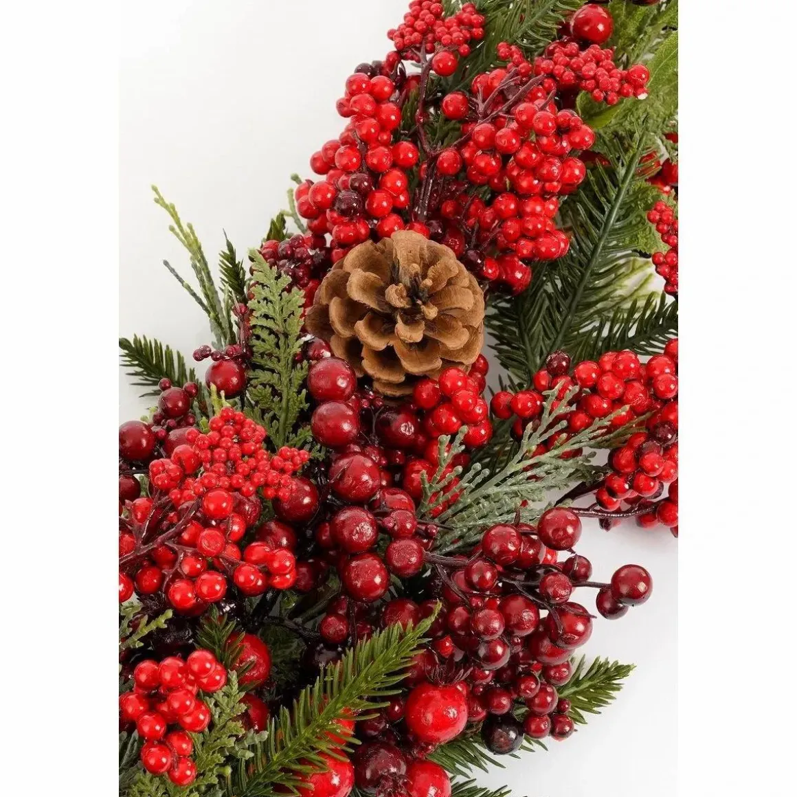 Randell Druppelvormige Kerstslinger – L110 x B18 x H10 cm – Rood