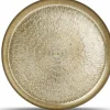 Salt & Pepper home decoratie schaal dienblad rond goud 35 x 4 cm