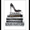 Schilderij poster met zwarte lijst fashion hak 40x50cm