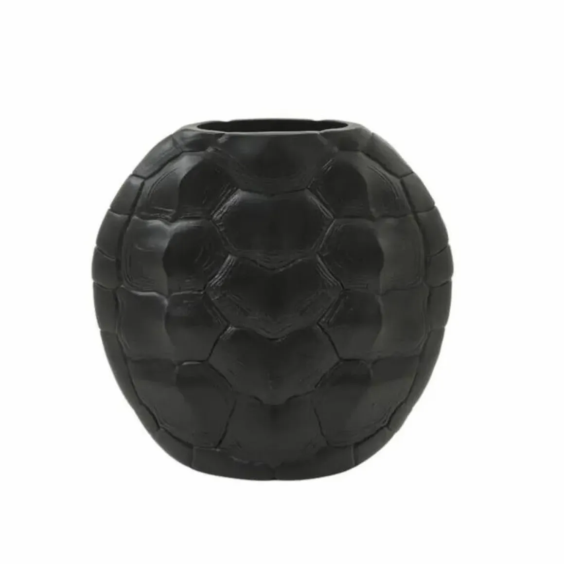 Schildpad turtle vaas mat zwart 29,5x8x30cm
