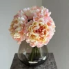 silk peony zijden bloemen boeket met vaas.