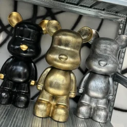 Staande teddy beer beeld goud 47 cm