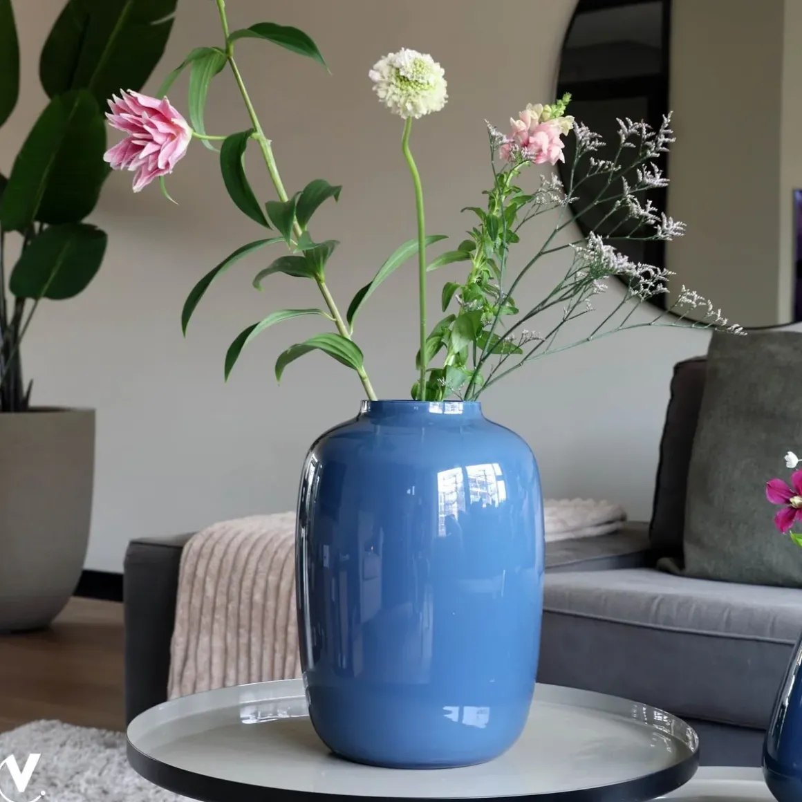 Vaas Artic dark blue grey blauw | Vase the World