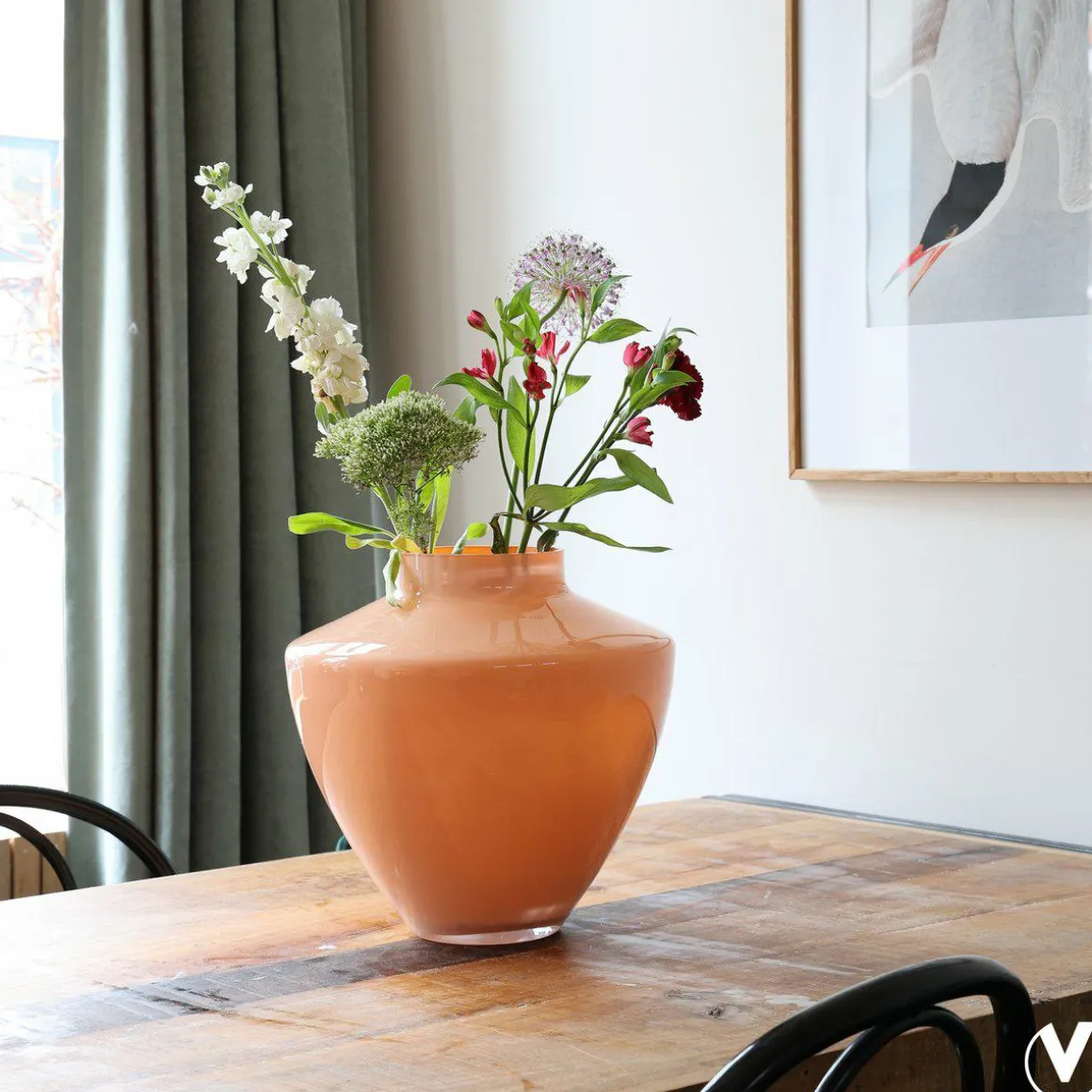 Vaas – Kagera pastel peach