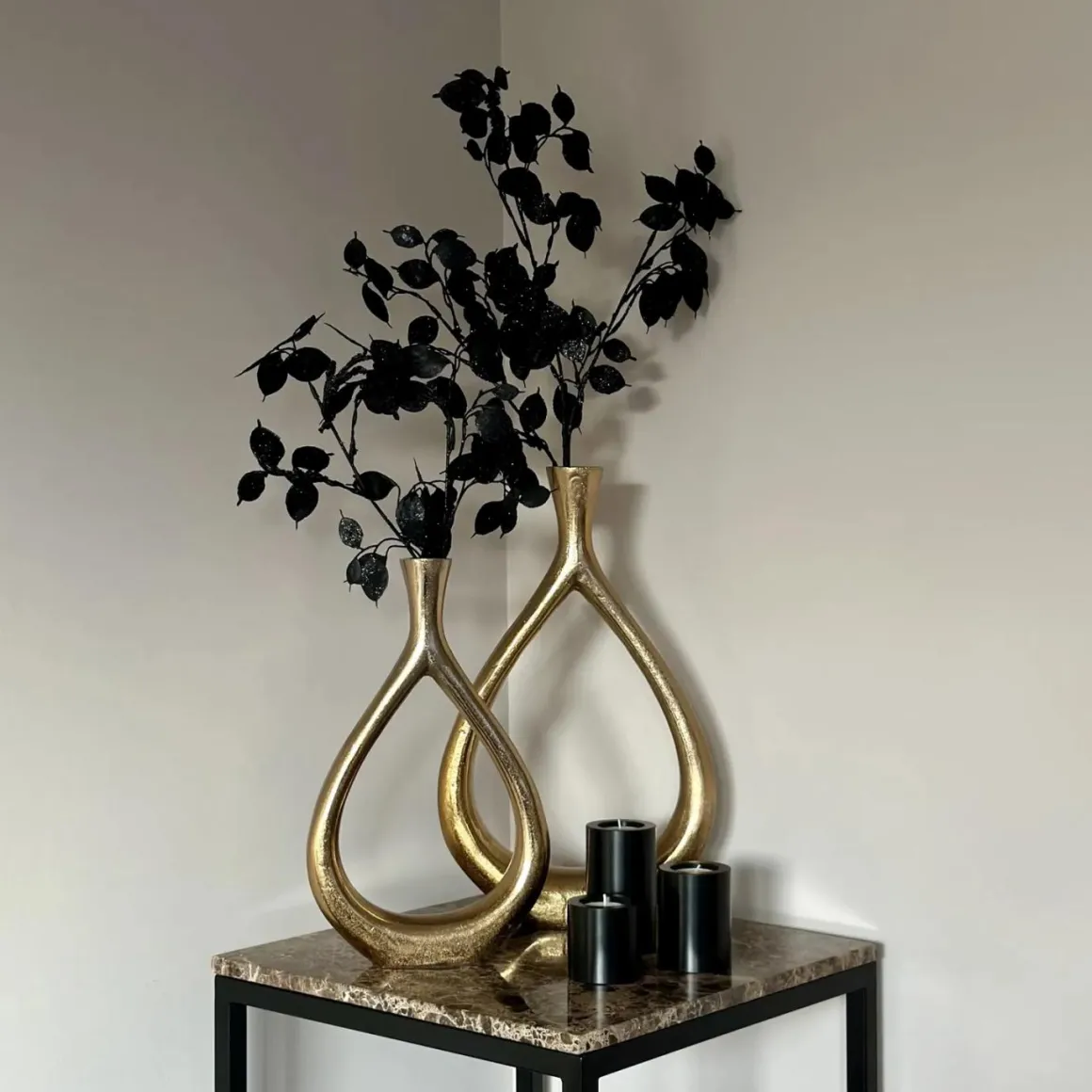 Vaas met gat Tara S goud 20 x 4,5 x 33 CM