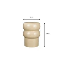Vendi Bijzettafel – H44 x Ø32 cm – Keramiek – Crème