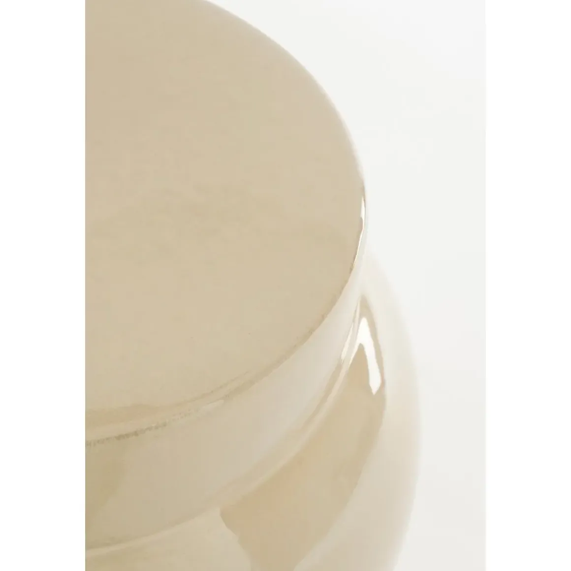 Vendi Bijzettafel – H40 x Ø35 cm – Keramiek – Crème