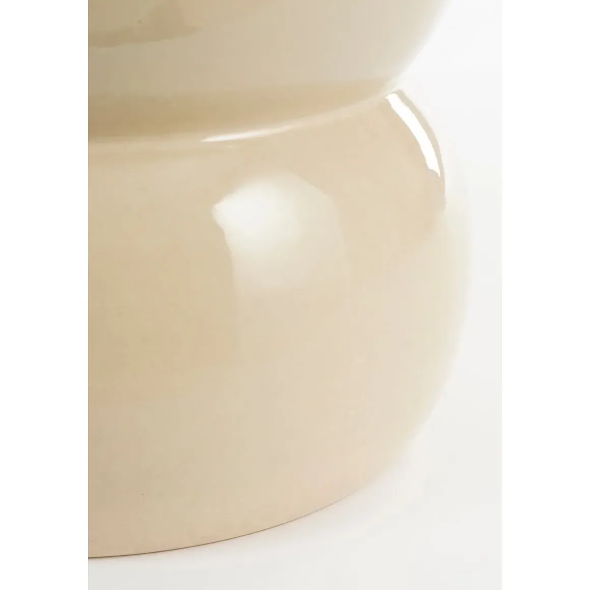 Vendi Bijzettafel – H40 x Ø35 cm – Keramiek – Crème