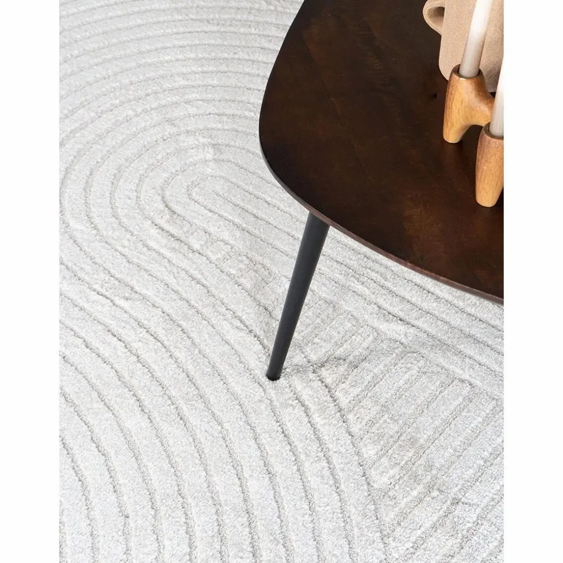 Vloerkleed Ella Cream Rond ø240 cm