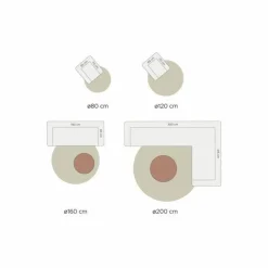Vloerkleed Velluto Choco – Rond ø160 cm