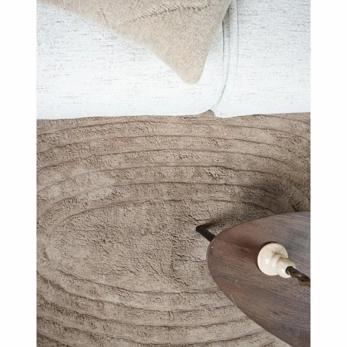 Wasbaar Vloerkleed Oliver – Taupe 140 x 200 cm