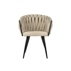 Wave eetkamerstoelen beige (Set van 2)