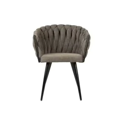 Wave eetkamerstoelen taupe (Set van 2)