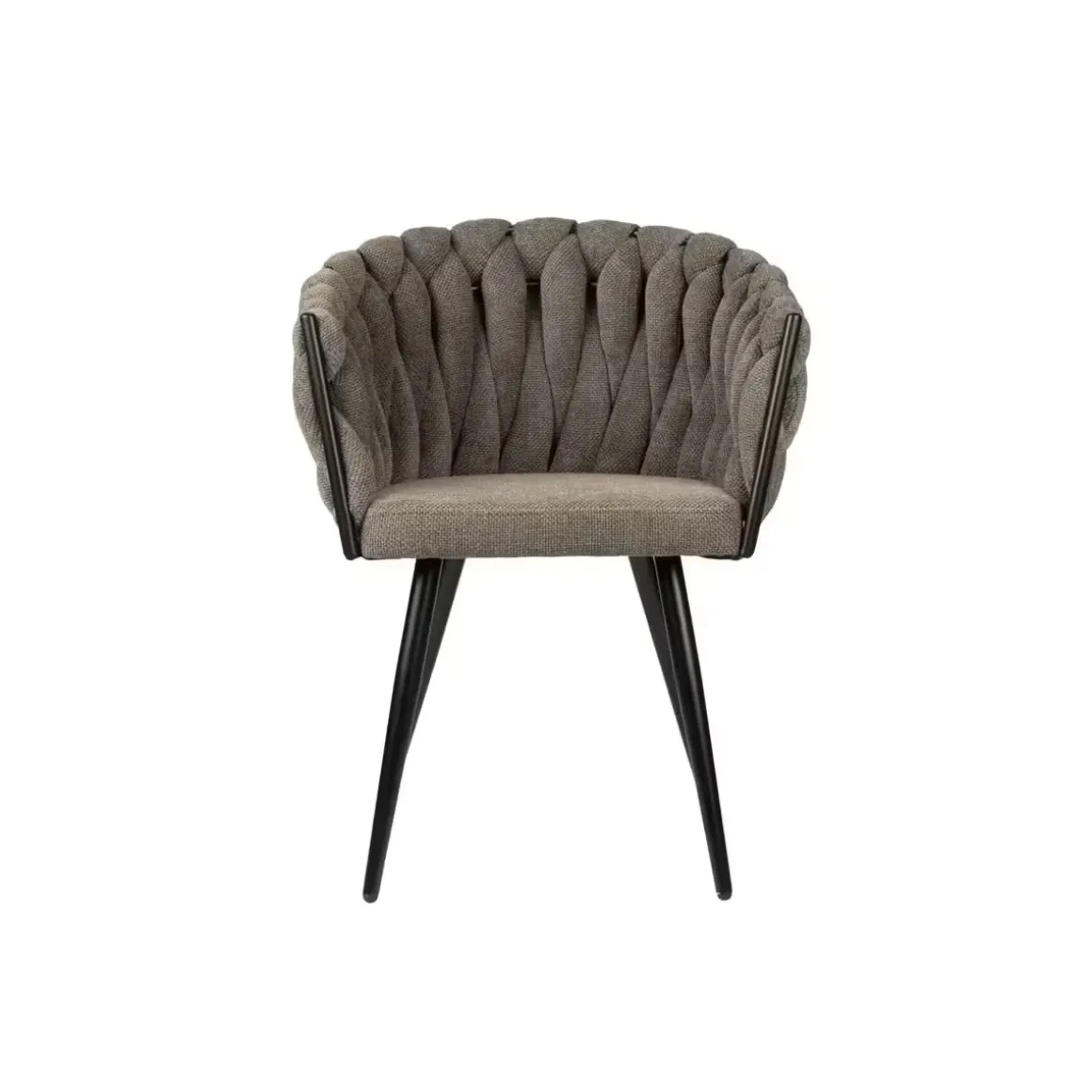 Wave eetkamerstoelen taupe (Set van 2)