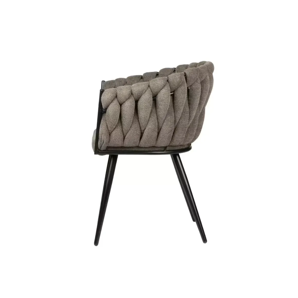 Wave eetkamerstoelen taupe (Set van 2)