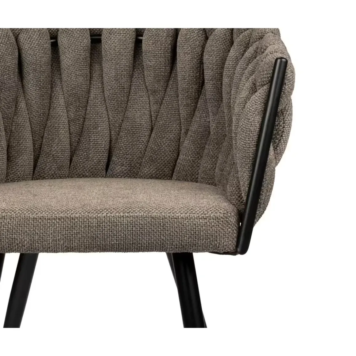 Wave eetkamerstoelen taupe (Set van 2)