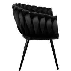 Wave stoel zwart (Set van 2)