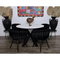 Wave stoel zwart (Set van 2)