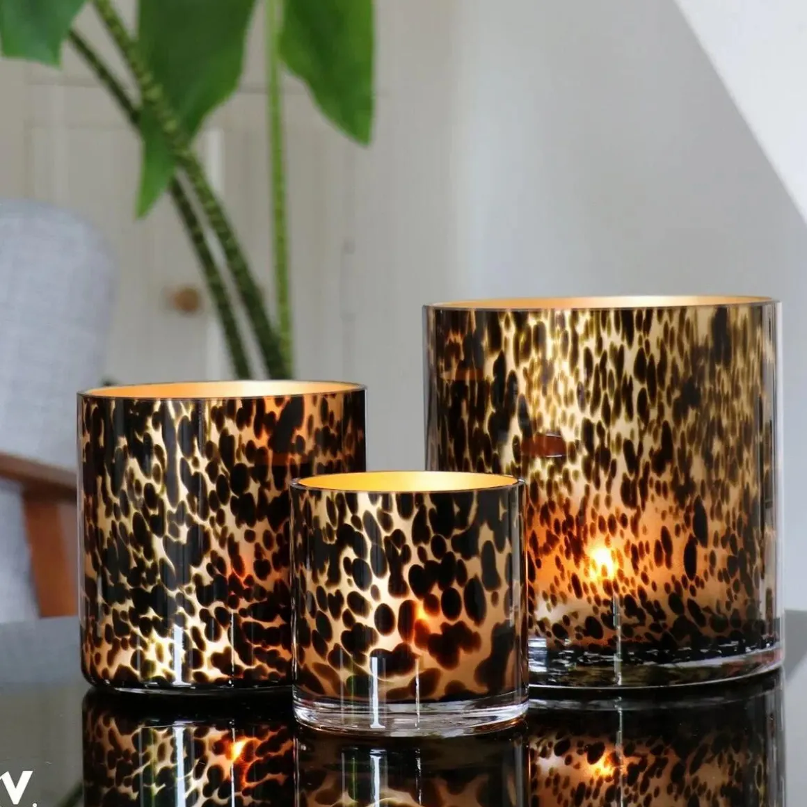 Waxinelichthouder Vaas Cheetah goud – Vase The World