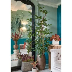 Yonker Plantentafel – Set van 2 – L35 x B25 x H80 cm – Gerecycled Hout – Bruin