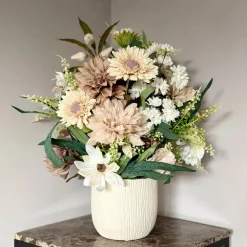 Zijden bloem boeket nude incl pot