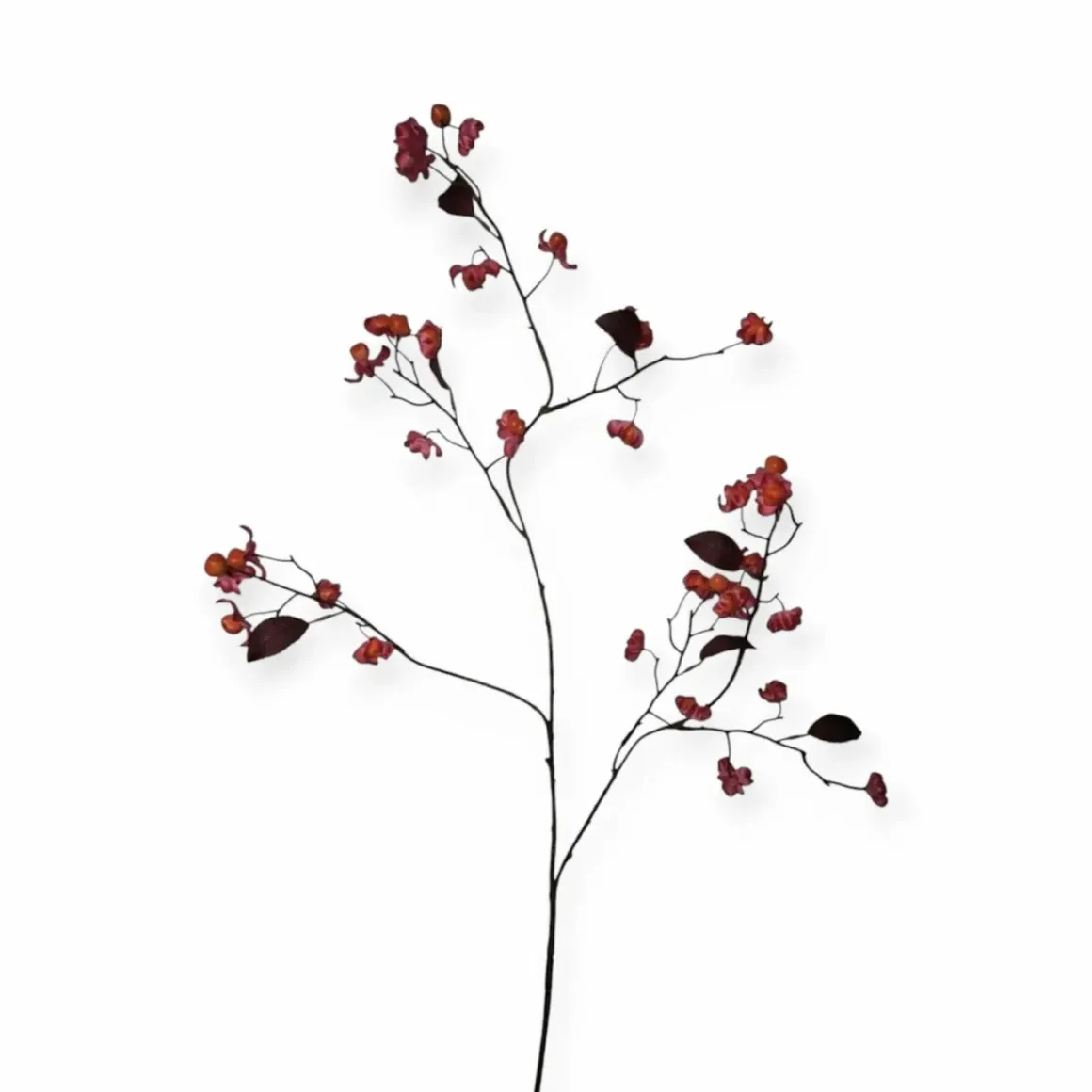 Zijden bloemen Kardinaalsmuts spray fuchsia/orange – 90cm