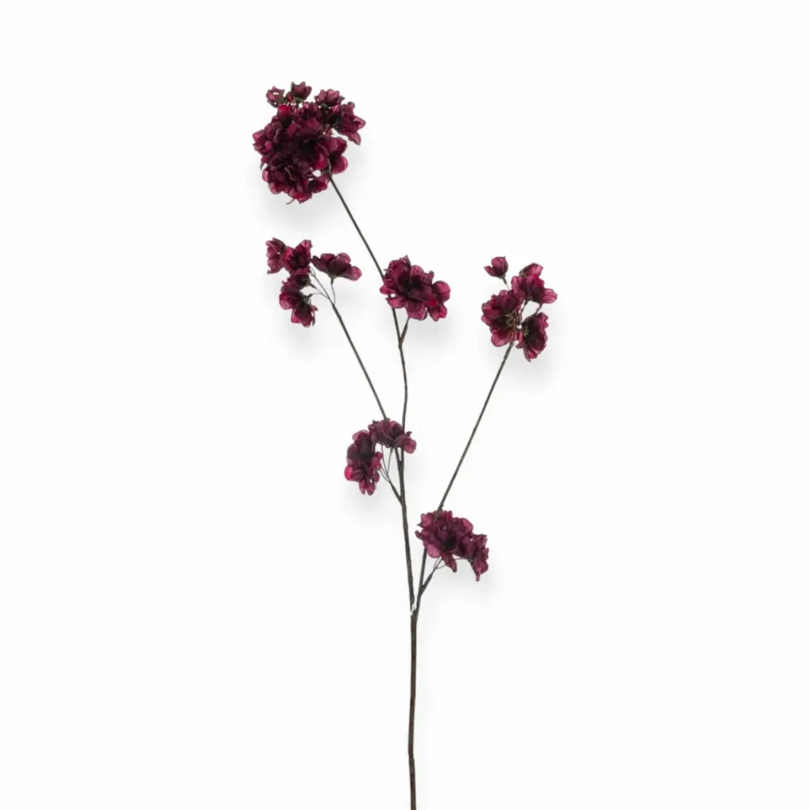 Zijden bloesemtak prunus malaga spray aubergine 84cm